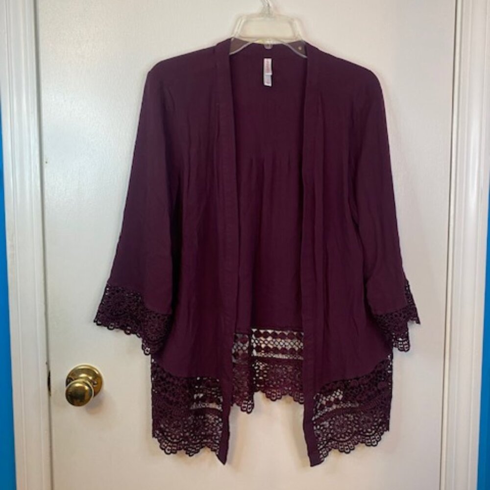 Xhilaration Red lace sweater
